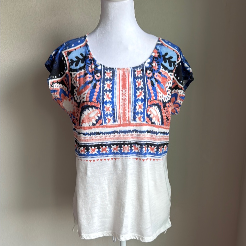 Dept222 Women’s Scoop Neck, Capped Sleeve Top